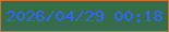 文字の大きさ：3、枠の色：c47533、背景の色：366d48、文字の色：2f66fc 無料ブログパーツのブログ時計