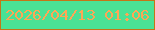 文字の大きさ：1、枠の色：c47616、背景の色：4ae295、文字の色：fea655 無料ブログパーツのブログ時計