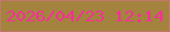 文字の大きさ：5、枠の色：c4766c、背景の色：a3833e、文字の色：f92e99 無料ブログパーツのブログ時計