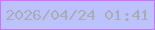 文字の大きさ：5、枠の色：c478fd、背景の色：bcc2fb、文字の色：a9adb2 無料ブログパーツのブログ時計