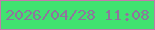文字の大きさ：1、枠の色：c479ac、背景の色：41e270、文字の色：8f749d 無料ブログパーツのブログ時計