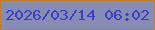 文字の大きさ：5、枠の色：c47d26、背景の色：858db4、文字の色：3d3dc7 無料ブログパーツのブログ時計