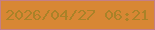 文字の大きさ：3、枠の色：c47e87、背景の色：d88734、文字の色：aa8228 無料ブログパーツのブログ時計