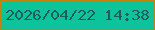 文字の大きさ：5、枠の色：c48206、背景の色：0dc39c、文字の色：185f5d 無料ブログパーツのブログ時計