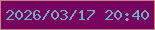 文字の大きさ：3、枠の色：c4837c、背景の色：78025f、文字の色：70aebf 無料ブログパーツのブログ時計