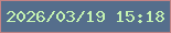 文字の大きさ：5、枠の色：c48385、背景の色：556e8c、文字の色：c4f2b1 無料ブログパーツのブログ時計