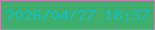 文字の大きさ：2、枠の色：c484ad、背景の色：3eaf6d、文字の色：16bdbc 無料ブログパーツのブログ時計