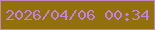 文字の大きさ：1、枠の色：c484bd、背景の色：91720a、文字の色：c27fe4 無料ブログパーツのブログ時計
