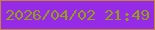 文字の大きさ：2、枠の色：c4853a、背景の色：952be7、文字の色：959e15 無料ブログパーツのブログ時計