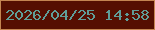 文字の大きさ：4、枠の色：c48551、背景の色：550f01、文字の色：5f9e98 無料ブログパーツのブログ時計