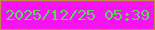 文字の大きさ：2、枠の色：c4864a、背景の色：f514f0、文字の色：58dc58 無料ブログパーツのブログ時計