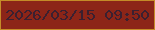 文字の大きさ：5、枠の色：c48b28、背景の色：8c2518、文字の色：3b2030 無料ブログパーツのブログ時計