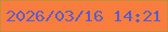 文字の大きさ：3、枠の色：c48d39、背景の色：f97e3d、文字の色：605ac9 無料ブログパーツのブログ時計