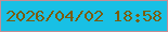 文字の大きさ：2、枠の色：c48d94、背景の色：18c0e5、文字の色：7a5c0b 無料ブログパーツのブログ時計