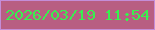文字の大きさ：1、枠の色：c48dd8、背景の色：b85e82、文字の色：39f04f 無料ブログパーツのブログ時計