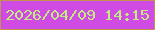 文字の大きさ：3、枠の色：c4914f、背景の色：d04be3、文字の色：c2eb82 無料ブログパーツのブログ時計