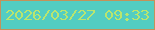 文字の大きさ：2、枠の色：c4925a、背景の色：53cdc2、文字の色：bae56e 無料ブログパーツのブログ時計