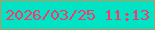 文字の大きさ：1、枠の色：c4935c、背景の色：00e4c5、文字の色：fc356a 無料ブログパーツのブログ時計
