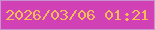 文字の大きさ：1、枠の色：c493d0、背景の色：d240b5、文字の色：f8bb58 無料ブログパーツのブログ時計