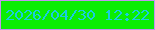 文字の大きさ：3、枠の色：c493f0、背景の色：0bed04、文字の色：19cce0 無料ブログパーツのブログ時計