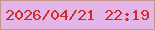 文字の大きさ：4、枠の色：c4958b、背景の色：e4b6e8、文字の色：d12b28 無料ブログパーツのブログ時計