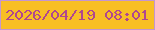 文字の大きさ：1、枠の色：c496d0、背景の色：f8bf24、文字の色：b0478f 無料ブログパーツのブログ時計