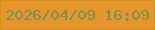 文字の大きさ：3、枠の色：c49721、背景の色：e8962c、文字の色：6b965f 無料ブログパーツのブログ時計