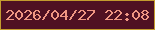 文字の大きさ：2、枠の色：c49c2e、背景の色：501122、文字の色：f19783 無料ブログパーツのブログ時計