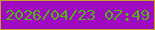 文字の大きさ：2、枠の色：c4a02b、背景の色：9f0ac0、文字の色：4eb515 無料ブログパーツのブログ時計