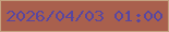 文字の大きさ：1、枠の色：c4a280、背景の色：a9604d、文字の色：59469f 無料ブログパーツのブログ時計