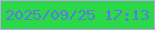 文字の大きさ：4、枠の色：c4a3f0、背景の色：2ad849、文字の色：597ae0 無料ブログパーツのブログ時計