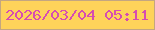 文字の大きさ：2、枠の色：c4a680、背景の色：fed35a、文字の色：d64db1 無料ブログパーツのブログ時計
