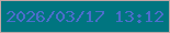 文字の大きさ：3、枠の色：c4a6a5、背景の色：007580、文字の色：4c6dcc 無料ブログパーツのブログ時計