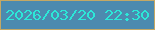 文字の大きさ：5、枠の色：c4a865、背景の色：4c8aaf、文字の色：2ce8d8 無料ブログパーツのブログ時計