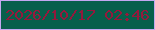 文字の大きさ：5、枠の色：c4a8f0、背景の色：075f4b、文字の色：95183c 無料ブログパーツのブログ時計