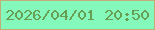 文字の大きさ：3、枠の色：c4ac76、背景の色：85f9bb、文字の色：669f52 無料ブログパーツのブログ時計