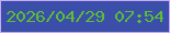 文字の大きさ：3、枠の色：c4acfb、背景の色：3b4ea9、文字の色：5cbe37 無料ブログパーツのブログ時計