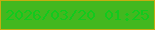 文字の大きさ：1、枠の色：c4ad11、背景の色：42b81f、文字の色：11ca1d 無料ブログパーツのブログ時計