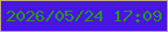 文字の大きさ：5、枠の色：c4ad8e、背景の色：4815e3、文字の色：26981d 無料ブログパーツのブログ時計