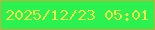 文字の大きさ：5、枠の色：c4ae39、背景の色：2bf251、文字の色：e7f748 無料ブログパーツのブログ時計
