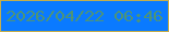文字の大きさ：5、枠の色：c4ae4c、背景の色：0a7aff、文字の色：4d9478 無料ブログパーツのブログ時計