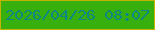 文字の大きさ：3、枠の色：c4b300、背景の色：37af0d、文字の色：0d8783 無料ブログパーツのブログ時計