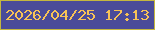 文字の大きさ：2、枠の色：c4b73f、背景の色：4a4b99、文字の色：f7c356 無料ブログパーツのブログ時計