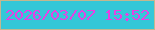 文字の大きさ：2、枠の色：c4b78f、背景の色：34c7d8、文字の色：e740e4 無料ブログパーツのブログ時計