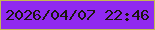 文字の大きさ：5、枠の色：c4b952、背景の色：9029f0、文字の色：1c170c 無料ブログパーツのブログ時計