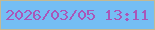 文字の大きさ：2、枠の色：c4b993、背景の色：75bef4、文字の色：a957b9 無料ブログパーツのブログ時計