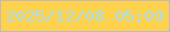 文字の大きさ：5、枠の色：c4b9b9、背景の色：ffd24e、文字の色：a8e0f9 無料ブログパーツのブログ時計