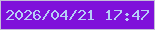 文字の大きさ：5、枠の色：c4bcd8、背景の色：7f10da、文字の色：b6ccf7 無料ブログパーツのブログ時計