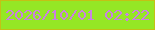 文字の大きさ：3、枠の色：c4c115、背景の色：95e725、文字の色：ca81e1 無料ブログパーツのブログ時計