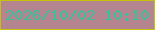 文字の大きさ：4、枠の色：c4c209、背景の色：b4858f、文字の色：37c09c 無料ブログパーツのブログ時計